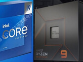 O Intel Core i9-13900K e AMD Ryzen 9 7950X são a nata da atual safra do processador. (Fonte da imagem: Intel (VideoCardz)/AMD - editado)