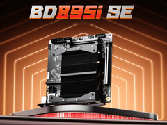 O BD895i SE MoDT custa US$ 423,90. Na foto: uma imagem promocional da placa. (Fonte da imagem: Minisforum)