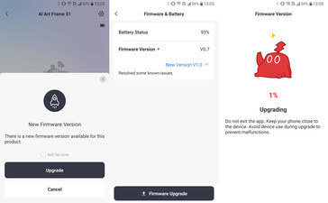 Atualização do firmware.