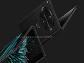 O OnePlus Fold terá o controle deslizante de alerta, marca registrada da empresa. (Fonte da imagem: @OnLeaks &amp; SmartPrix)