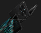 O OnePlus Fold terá o controle deslizante de alerta, marca registrada da empresa. (Fonte da imagem: @OnLeaks &amp; SmartPrix)