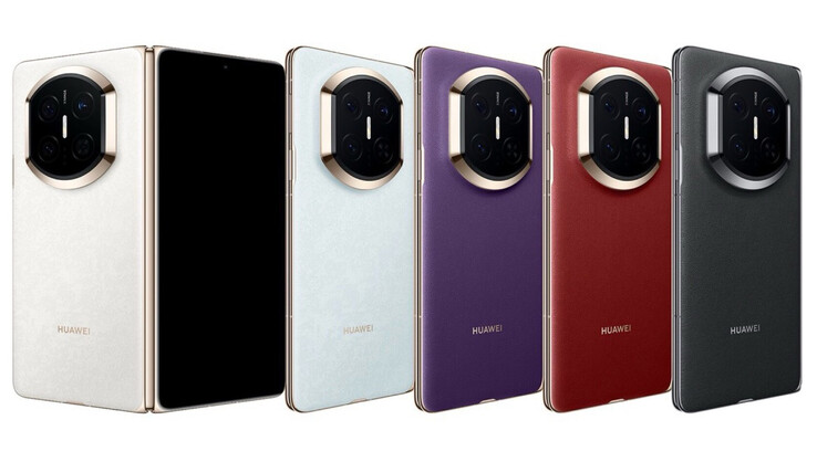A Huawei oferece o Mate X7 em cinco cores e cinco opções de memória. (Fonte da imagem: Huawei)