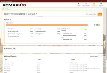 PCMark 10 no modo de bateria