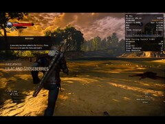 O Witcher 3 em execução no macOS 26 Tahoe via Crossover e Game Porting Toolkit 3.0 em um MacBook Pro M1 Max. (Fonte da imagem: Blendlogic Tech no YouTube)