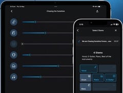 O Gaudio Studio para smartphones pode separar a música em faixas individuais de vocais e instrumentos. (Fonte da imagem: Gaudio Lab)