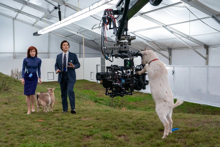 Bastidores da segunda temporada de Severance. (Fonte da imagem: Apple TV+)