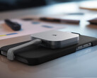 O EX300U custa a partir de US$ 99,99. Na foto: o SSD portátil fixado na parte traseira de um iPhone. (Fonte da imagem: Corsair)