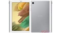 Galaxy Tab A7 Lite renders: agora em prata. (Fonte: Voz)