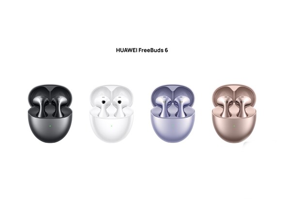 O Huawei FreeBuds 6 está disponível para compra em quatro cores. (Fonte da imagem: Huawei)
