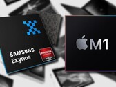 O próximo chip móvel Samsung Exynos com tecnologia gráfica AMD assumirá Apple's M1 Silicon. (Fonte da imagem: Apple/Time/ArsTechnica - editado)