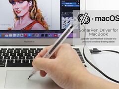 O SonarPen Driver transforma o touchpad do MacBook em um tablet de desenho que funciona com uma caneta SonarPen. (Fonte da imagem: SonarPen)