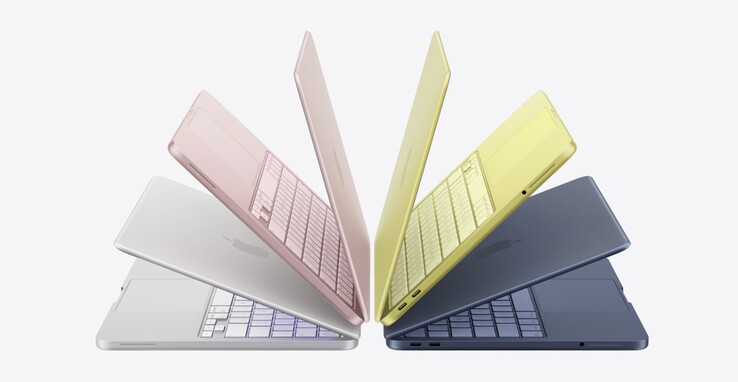Apple O MacBook Neo vem em uma série de cores divertidas.
