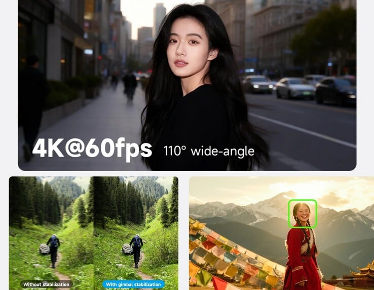 O Feiyu Pocket 4 pode gravar vídeos em até 4K/60fps.