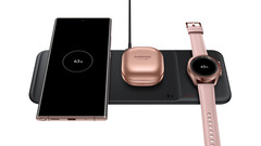 O Wireless Charger Charger Pad Trio. (Fonte: Samsung)