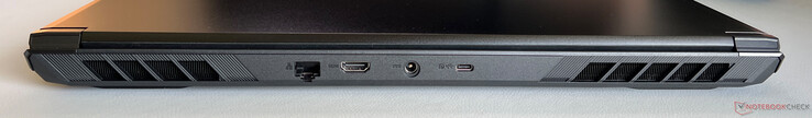 Traseira: Gigabit Ethernet, HDMI 2.1, PSU, USB-C 3.2 Gen.2 (10 GBit/s, DisplayPort 2.1)