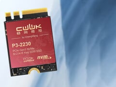 O SSD da CWWK. Imagem promocional com um gradiente azul-branco no plano de fundo