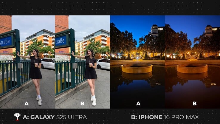 As fotos usadas na comparação entre o Samsung Galaxy S25 Ultra e o iPhone 16 Pro Max (Fonte da imagem: Versus; captura de tela)