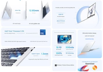 Principais especificações do Lecoo Air 14 (tradução automática)