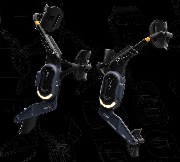 Dnsys Z1 Exoskeleton Pro - Exoesqueleto de joelho do Death Stranding 2: On the Beach. (Fonte da imagem: Dnsys)