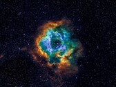 Uma imagem mostrando a Nebulosa da Roseta.