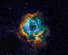 Uma imagem mostrando a Nebulosa da Roseta.