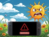 Nintendo Switch 2 mostrado em clima quente ao ar livre (Fonte da imagem: Nintendo of America com edições)