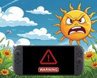 Nintendo Switch 2 mostrado em clima quente ao ar livre (Fonte da imagem: Nintendo of America com edições)