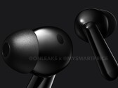 Os OnePlus Nord Buds 3 estão recebendo um novo design. (Imagem: @OnLeaks / MySmartPrice)