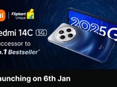 O Redmi 14C 5G deve ser lançado na Índia em 6 de janeiro de 2025 (Fonte da imagem: Flipkart via Xiaomi) 