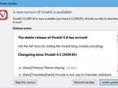 Vivaldi 5.0 agora disponível (Fonte: Próprio)