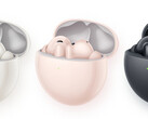 Disponível em rosa, branco e preto, o FreeBuds 7i oferece até 35 horas de reprodução de música. (Fonte da imagem: Huawei)
