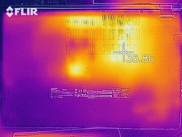 Lado inferior de geração de calor (ocioso)