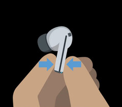 Um suposto desenho oficial do Galaxy Buds3 Pro. (Fonte da imagem: Android Authority)