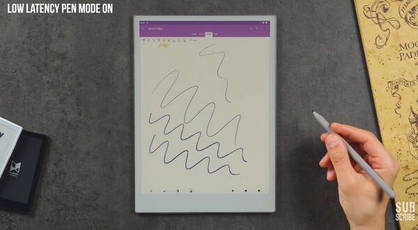 Um modo de caneta de baixa latência permite o uso da caneta no Android.