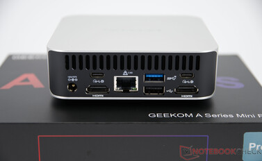 Geekom A5 Pro 2026 - Conexões na parte traseira