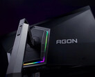 O AOC Agon 6 Pro AG326UZD tem um suporte ajustável e iluminação RGB montada na parte traseira. (Fonte da imagem: AOC)
