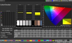Precisão de cores (perfil: Professional, espaço de cores de destino: sRGB)