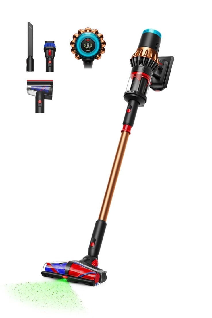 O aspirador sem fio Dyson V16 Piston Animal e seus acessórios. (Fonte da imagem: Dyson)