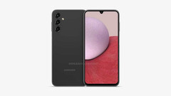 Um render &quot;2023 Galaxy A&quot;. (Fonte: OnLeaks x GizNext)