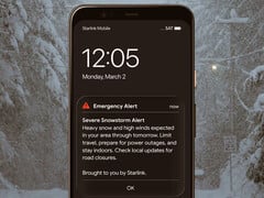 Alerta de emergência do Starlink Mobile