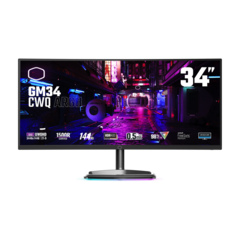 Cooler Master lança monitores de jogos curvos GM27-CFX e GM34-CWQ cada um com 98% de cobertura DCI-P3 (Fonte: Cooler Master)