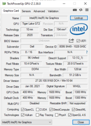 Informações do sistema GPU-Z