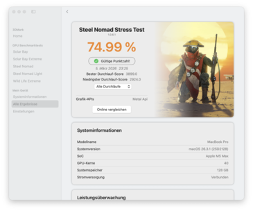 Steel Nomad Teste de estresse (modo automático)