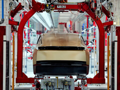 Processo de produção da Tesla Cybercab. (Fonte da imagem: Tesla)