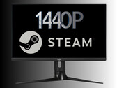 monitor de 1440p como o usado pelos jogadores do Steam na foto (Fonte da imagem: Asus, Steam com edições)