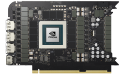 PCB de referência RTX 4090 FE com GPU AD102. (Imagem: Nvidia)