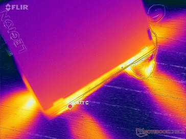 O calor residual sai pelas laterais e pela parte traseira