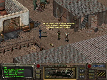 Na imagem: uma captura de tela da jogabilidade de Fallout: Um RPG pós-nuclear.