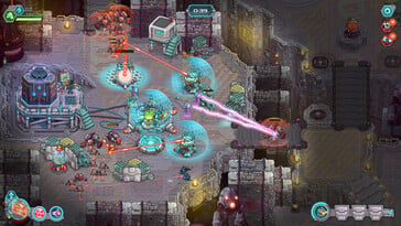 Uma imagem mostrando uma batalha em Iron Marines.