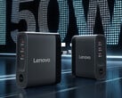O carregador rápido de 150 W possui três portas USB-C. Na imagem: uma renderização promocional que mostra o design do adaptador.